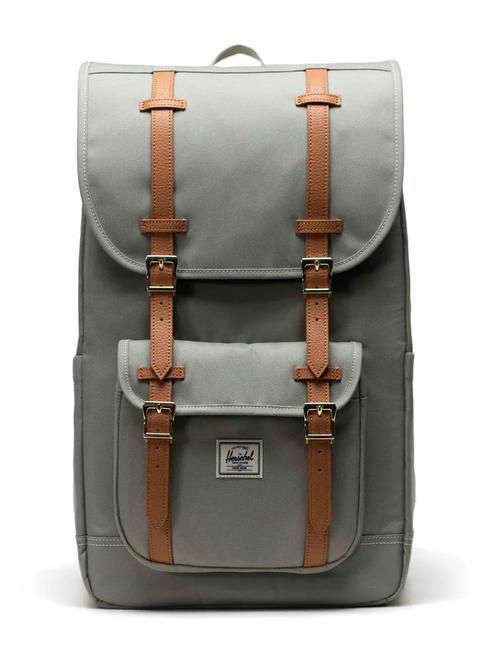 HERSCHEL LITTLE AMERICA  Standard size backpack seagrass/white stitch - Backpacks & School and Leisure