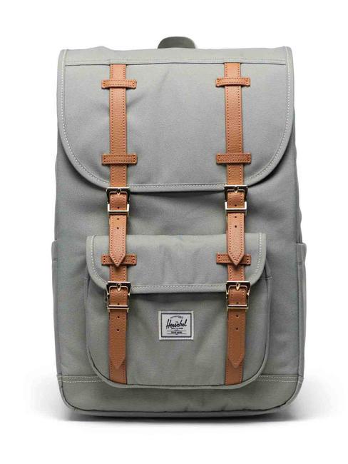 HERSCHEL LITTLE AMERICA MID Mid size backpack seagrass/white stitch - Backpacks & School and Leisure