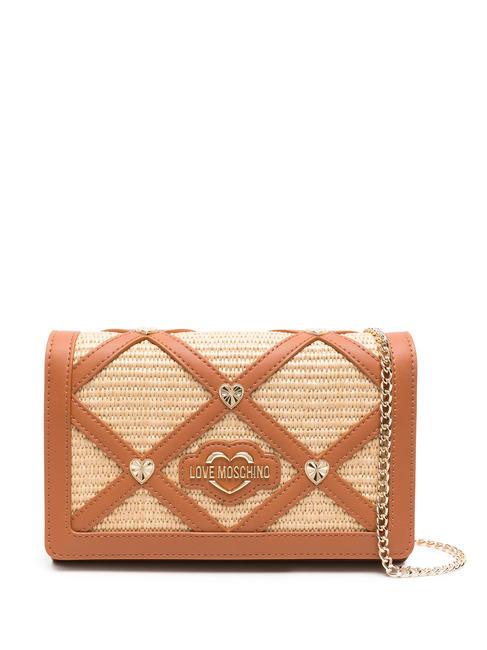 LOVE MOSCHINO RAFFIA shoulder bag leather - Women’s Bags