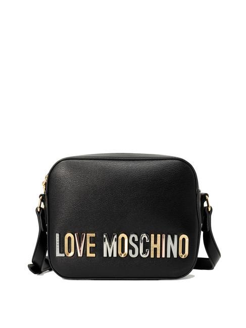 LOVE MOSCHINO BOLD LOVE LETTERING Shoulder camera bag Black - Women’s Bags