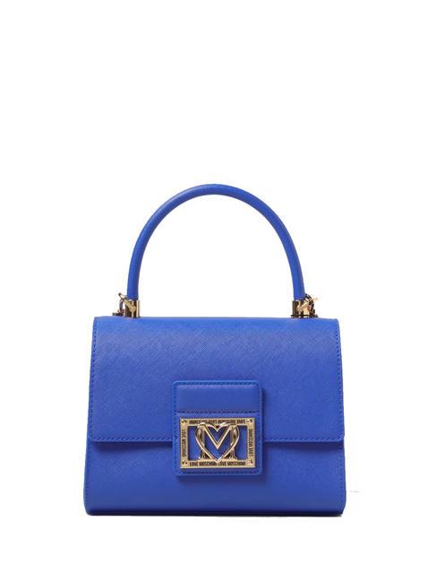 LOVE MOSCHINO LOGO PLAQUE CHAIN Mini handbag with shoulder strap sapphire - Women’s Bags