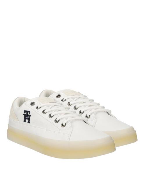 TOMMY HILFIGER TH HI VULC STREET LOW MIX Fabric sneakers white - Men’s shoes