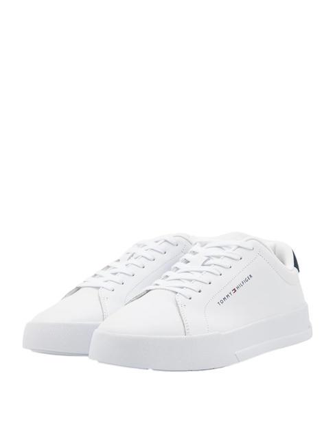 TOMMY HILFIGER TH COURT Leather sneakers white/desert sky - Men’s shoes