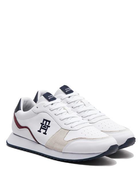 TOMMY HILFIGER TH RUNNER EVO LTH MIX Leather sneakers white - Men’s shoes