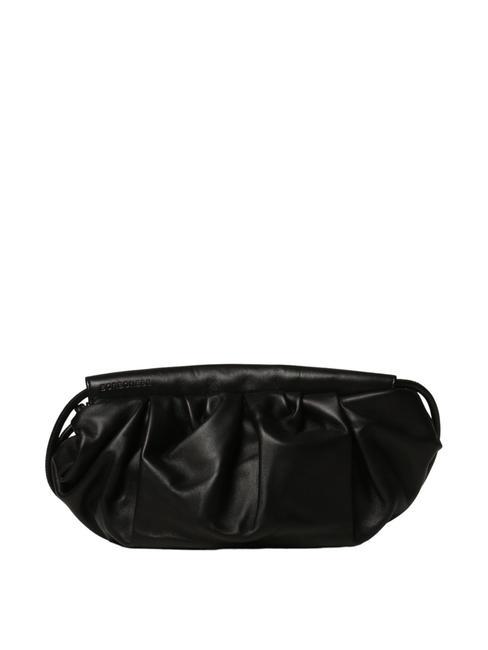 BORBONESE DUNETTE Medium leather shoulder bag Black - Women’s Bags