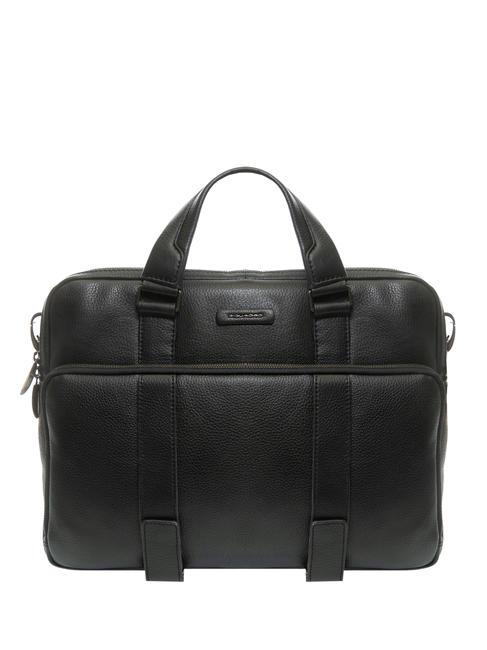 PIQUADRO MODUS RESTYLING Leather briefcase for pc 14 " Black - Work Briefcases