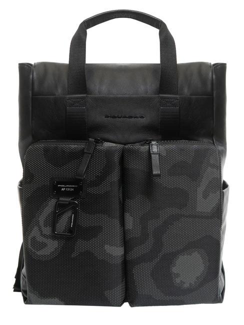 PIQUADRO HARPER Double handle backpack, 15.6" laptop holder black - Laptop backpacks