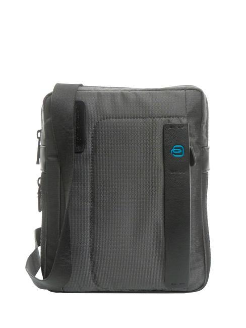 PIQUADRO bag P16, tablet holder 11 ", expandable CHEVRON / GRAY - Over-the-shoulder Bags for Men