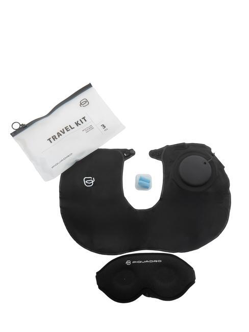 PIQUADRO PACKING CUBE Travel kit: pillow, mask, caps Black - Travel Accessories