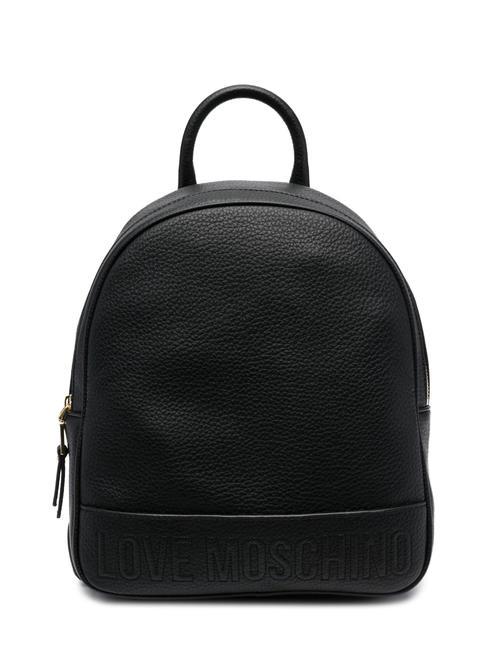 LOVE MOSCHINO LOGO EMBOSSED Backpack Black - Women’s Bags