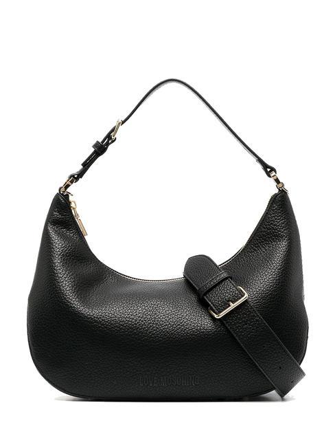 LOVE MOSCHINO LOGO LETTERING Shoulder bag with shoulder strap Black - Women’s Bags