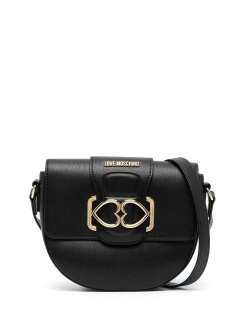LOVE MOSCHINO DOUBLE HEART Mini shoulder bag Black - Women’s Bags