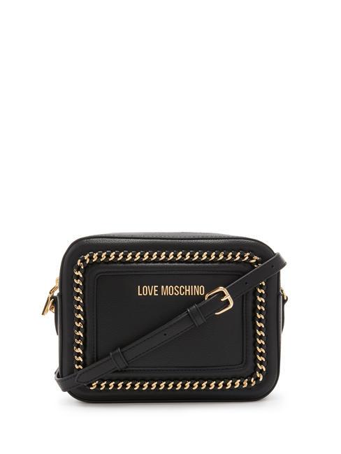 LOVE MOSCHINO METALLIC CHAIN Small shoulder bag Black - Women’s Bags