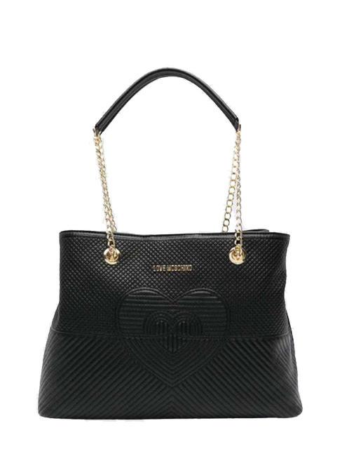 LOVE MOSCHINO QUILTED Shoulder bag with chain handle Black - Women’s Bags