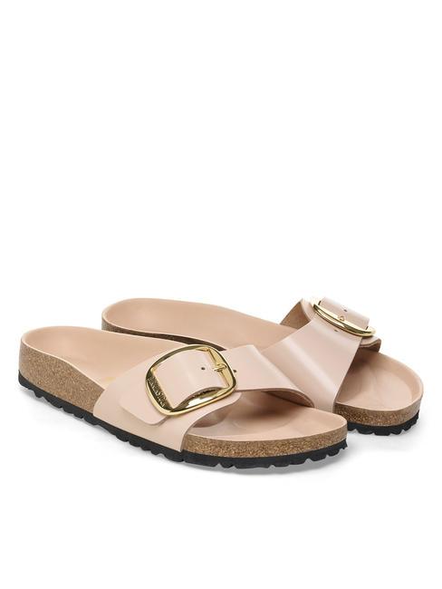 BIRKENSTOCK MADRID BIG BUCKLE Leather slipper shine new beige - Women’s shoes