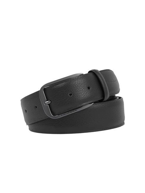 PIQUADRO MODUS RESTYLING Shortenable leather belt Black - Belts