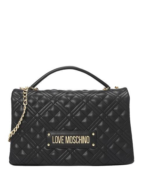 LOVE MOSCHINO QUILTED Shoulder bag with chain Black - Women’s Bags