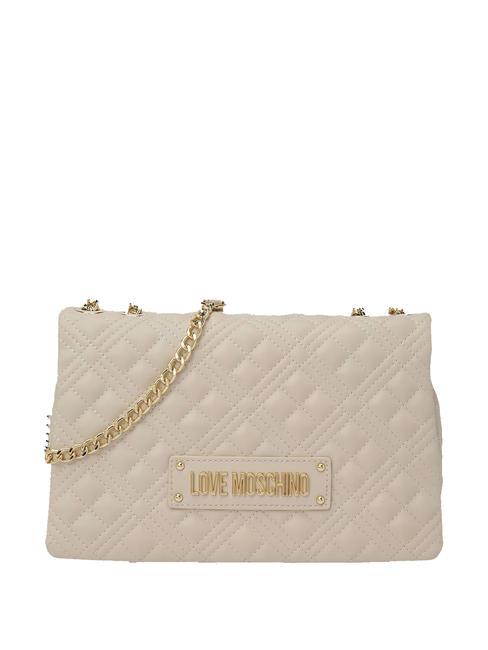 LOVE MOSCHINO QUILTED Shoulder bag with chain ivory - Women’s Bags
