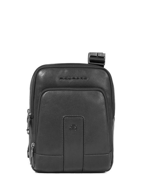 PIQUADRO S129  Leather bag Black - Over-the-shoulder Bags for Men