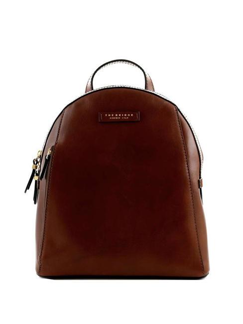 THE BRIDGE COSTANZA Leather backpack BROWN - Women’s Bags