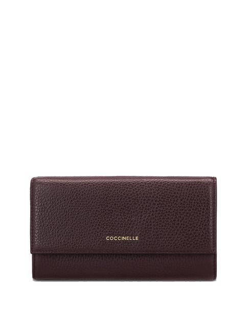 COCCINELLE METALLIC SOFT Large leather wallet there - Women’s Wallets