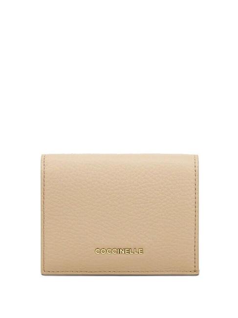 COCCINELLE METALLIC SOFT Small leather wallet toasted - Women’s Wallets