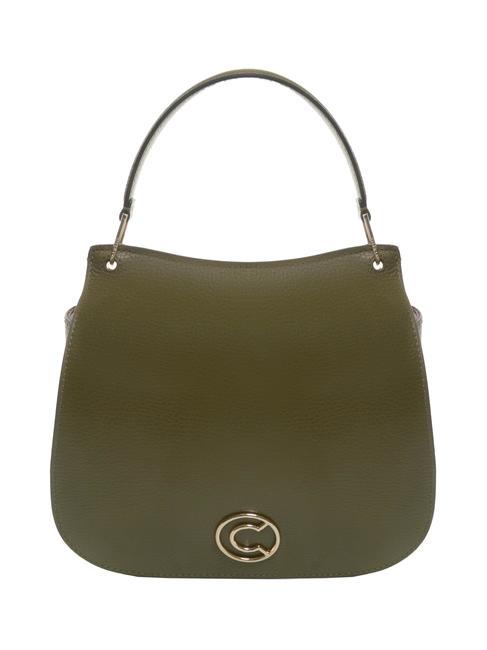 COCCINELLE LEILANI Leather handbag with shoulder strap loden - Women’s Bags