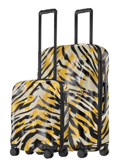 CRASH BAGGAGE ICON PATTERN Set of 2 trolleys: cabin and large tiger camo - Trolley Set