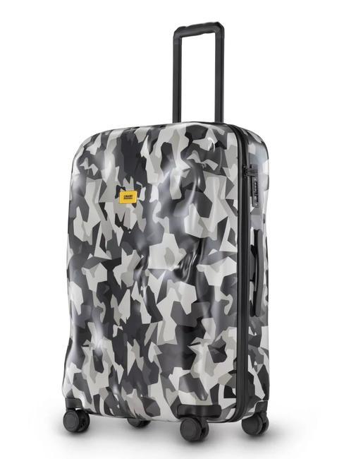 CRASH BAGGAGE ICON PATTERN Large size trolley camo grey - Rigid Trolley Cases