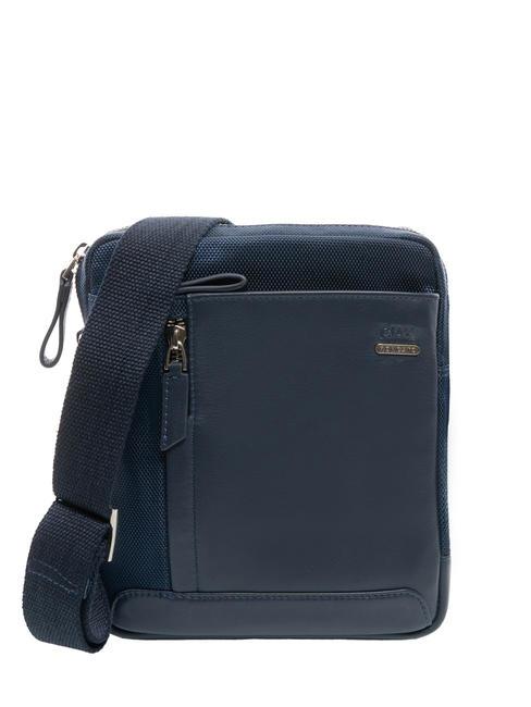 CIAK RONCATO SQUADRA Small bag in leather and nylon blu navy - Over-the-shoulder Bags for Men