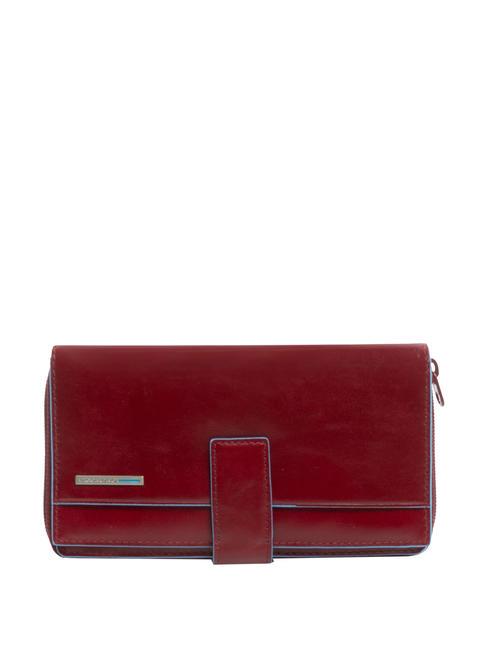 PIQUADRO BLUE SQUARE  Leather wallet RED - Women’s Wallets