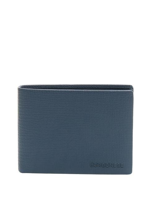 BORBONESE UOMO Leather wallet, with coin purse blue - Men’s Wallets