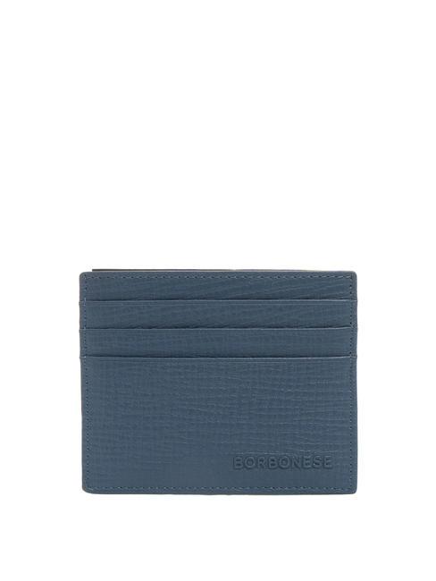 BORBONESE UOMO Leather card holder blue - Women’s Wallets