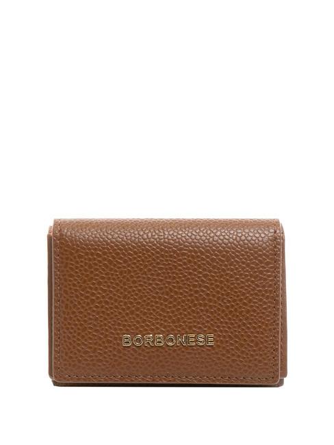 BORBONESE LETTERING Double compartment wallet leather - Women’s Wallets