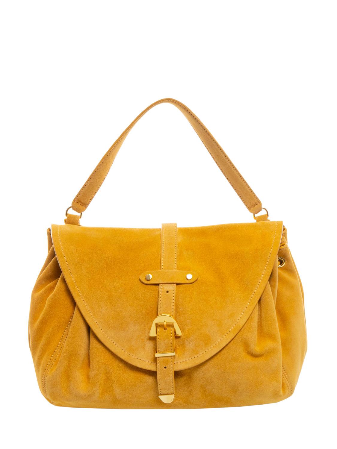 Coccinelle Alegoria Suede Shoulder Bag With Shoulder Strap Resin Buy At Outlet Prices