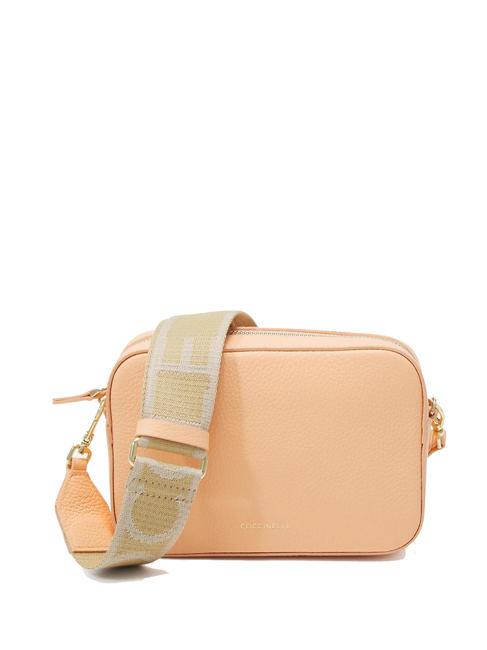 COCCINELLE TEBE Shoulder bag in textured leather sunrise - Women’s Bags