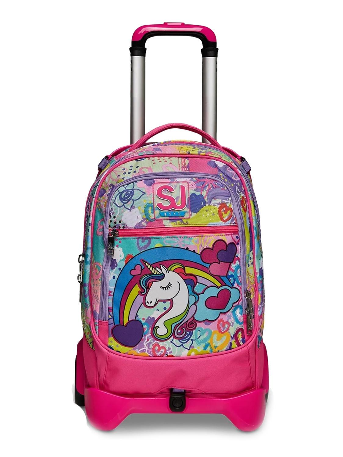 Sjgang Magicflip Girl Jack Detachable Trolley Backpack With 2
