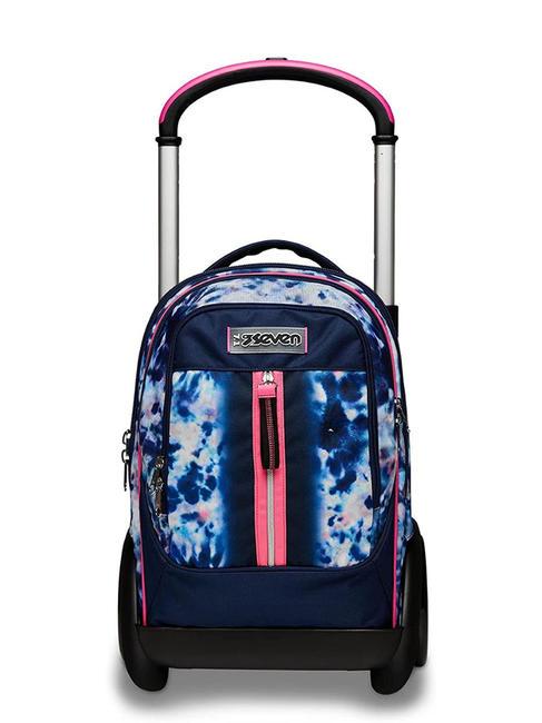 SEVEN CLOUDY SHAPES Detachable trolley backpack with 2 maxi wheels Bluedeep - Backpack trolleys