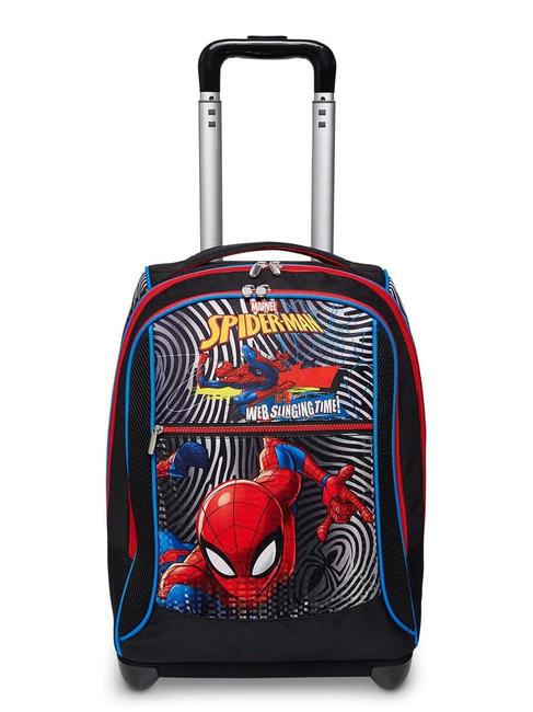 SPIDERMAN THE GREATEST HERO 2 wheel trolley backpack Black - Backpack trolleys