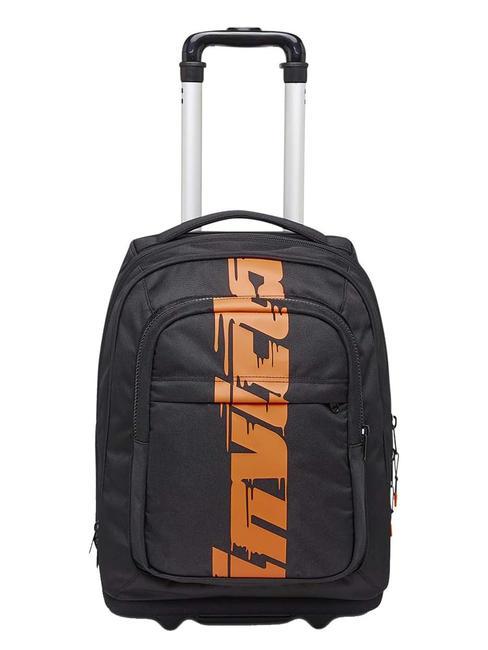 INVICTA LOGO NEW PLUG 2 wheel trolley backpack Black - Backpack trolleys