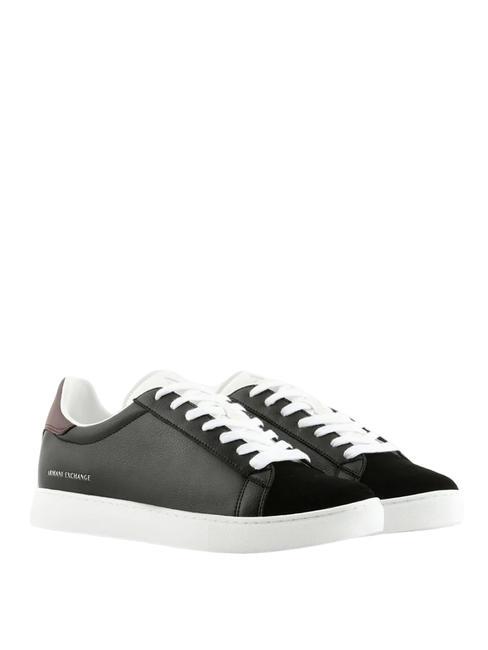 ARMANI EXCHANGE A|X Leather sneakers black+wine+op.white - Men’s shoes