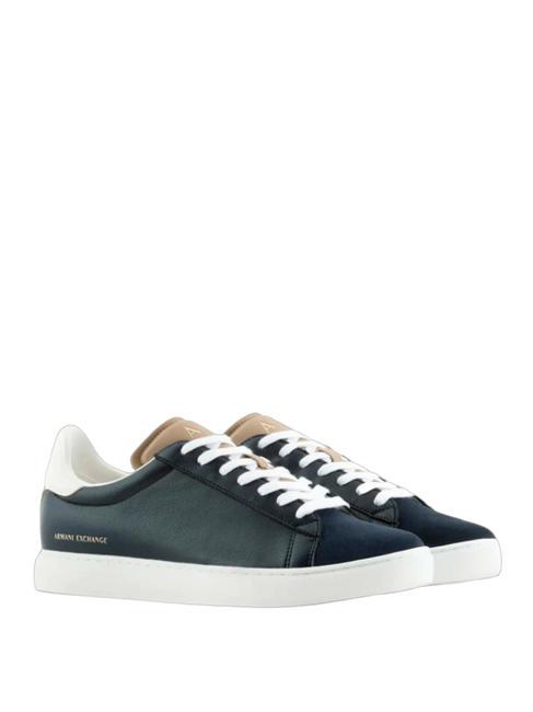 ARMANI EXCHANGE A|X Leather sneakers navy+off white+dune - Men’s shoes