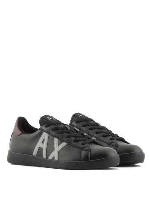 ARMANI EXCHANGE A|X Men's leather sneakers black+grey+bordeau - Men’s shoes
