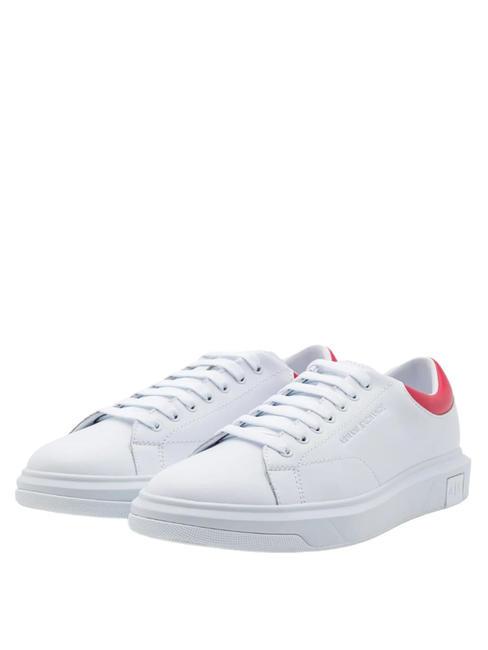 ARMANI EXCHANGE ACTION Leather sneakers op.white + red - Men’s shoes