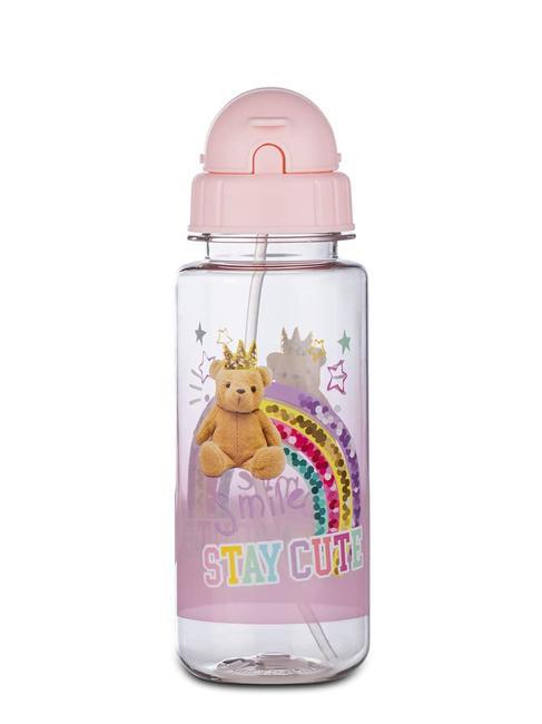 TRI-COASTAL BEAR Straw cap water bottle 414 ml pink - Thermal bottles