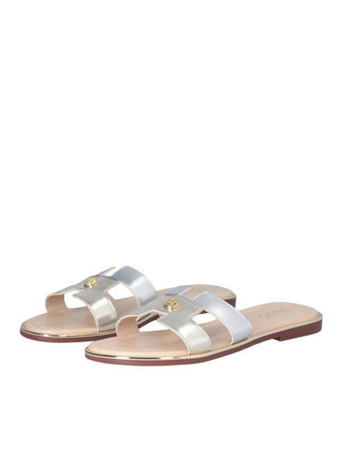 LIUJO SALLI 716 Laminated flat sandals gold/silver - Women’s shoes