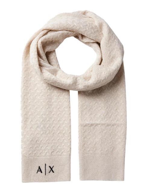 ARMANI EXCHANGE A|X Wool blend scarf pale gold - Hats