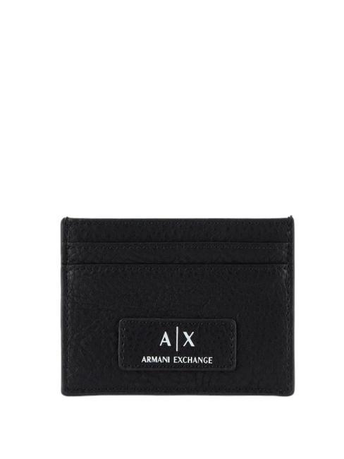 ARMANI EXCHANGE A|X Flat card holder Black - Men’s Wallets