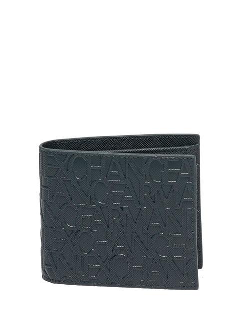 ARMANI EXCHANGE LOGO ALL OVER Wallet with coin purse Navy blue - Men’s Wallets