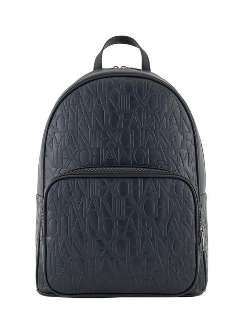 ARMANI EXCHANGE LOGO ALL OVER Laptop backpack 15.6" Navy blue - Laptop backpacks